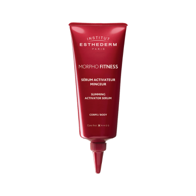 Tubo vermelho de sérum Morpho Fitness da Institut Esthederm para o corpo