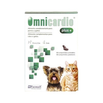 Embalagem do suplemento Omnicardio plus+ para cães e gatos