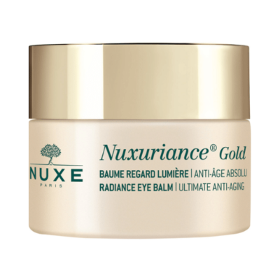 Frasco creme olhos Nuxuriance Gold NUXE com tampa dourada