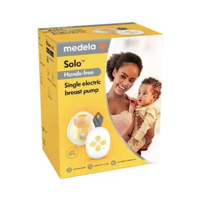 Caixa do produto bomba de leite elétrica Medela Solo