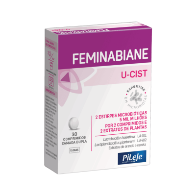 Caixa Feminabiane U-Cist de comprimidos em camada dupla para 15 dias