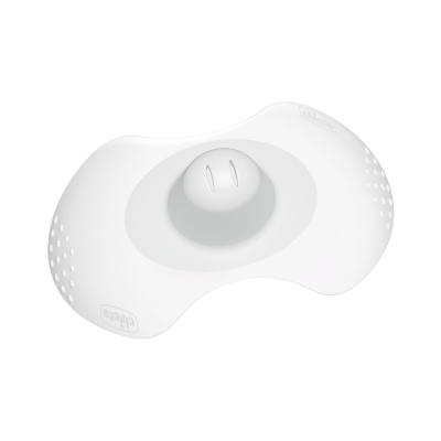 Chupeta branca Chicco com orifícios laterais e formato anatómico