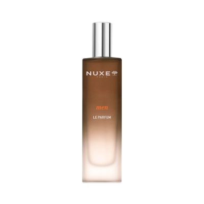 Frasco de perfume NUXE men Le Parfum em vidro gradiente castanho para branco