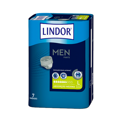 Pacote azul de fraldas para adultos LINDOR MEN PANTS tamanho L