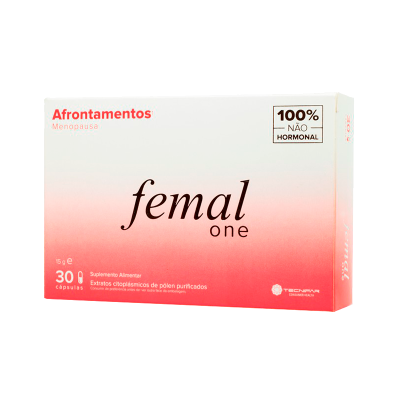 Embalagem do suplemento alimentar femal one para afrontamentos da menopausa