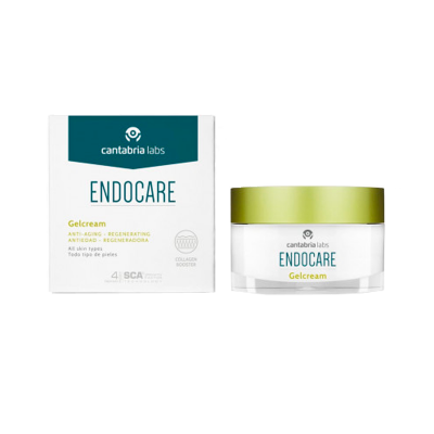 Creme gel Endocare da Cantabria Labs com embalagem branca e tampa verde