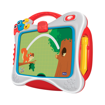 Quadro magnético infantil colorido com letras e caneta amarela