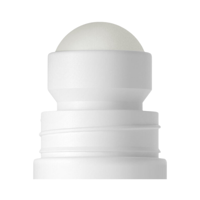 Desodorizante roll-on branco com aplicador esférico