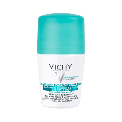 Desodorizante roll-on VICHY com tampa azul-turquesa