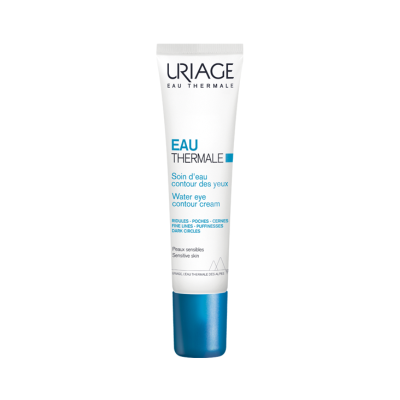Tubo de creme para olhos Uriage Eau Thermale com tampa azul