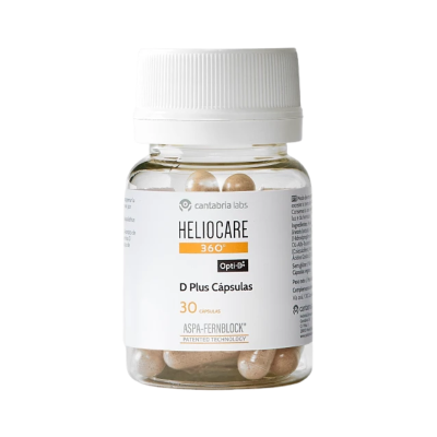 Frasco de cápsulas HelioCare 360° D Plus Cápsulas com 30 cápsulas