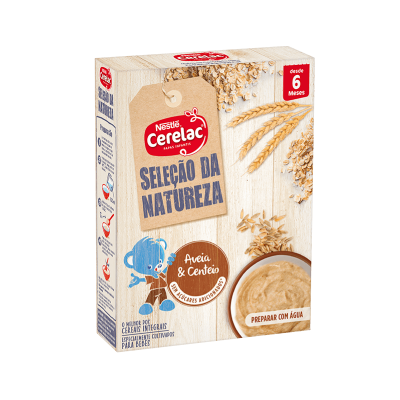Pacote de cereais para bebés Nestlé Cerelac Seleção da Natureza com Aveia e Centeio