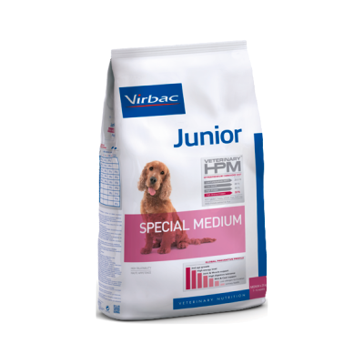 Saco de ração Virbac Junior Special Medium para cães
