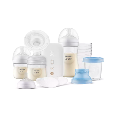Conjunto de extração de leite materno Philips Avent com bomba elétrica e acessórios