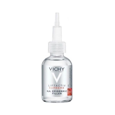 Frasco de vidro transparente do produto Vichy Liftactiv Supreme H.A. Epidermic Filler