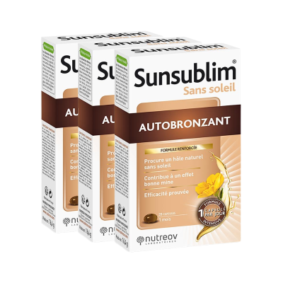 Embalagens do produto Sunsublim Autobronzant em cápsulas