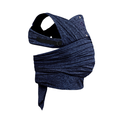 Canguru para bebé azul escuro com alças ajustáveis e botões metálicos