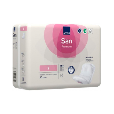 Pacote ABENA San Premium com 30 proteções para bexiga