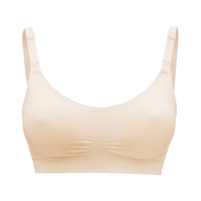 Soutien íntimo feminino bege claro com alças ajustáveis
