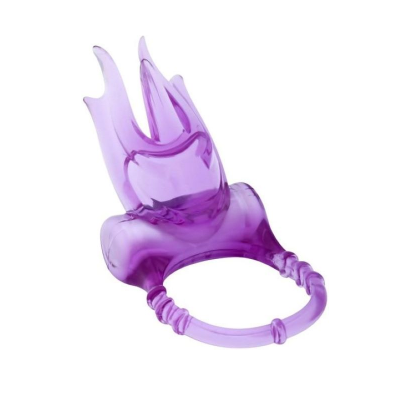 anel roxo translúcido ergnómico