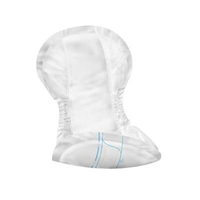 Absorvente externo descartável branco com detalhes azuis