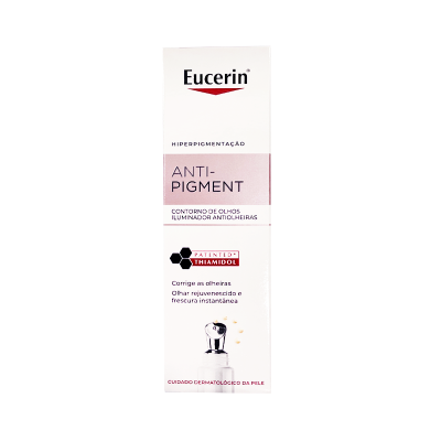 Embalagem do produto Eucerin Anti-Pigment contorno de olhos para hiperpigmentação e olheiras