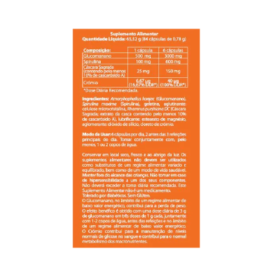 Rótulo de suplemento alimentar com informações de composição e instruções