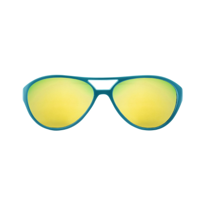 Óculos de sol azul com lentes amarelas refletoras