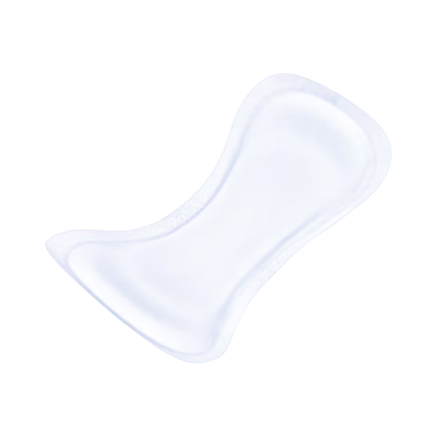 Absorvente branco anatómico para higiene feminina