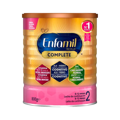 Lata de leite Enfamil Premium Complete para 6-12 meses 800g