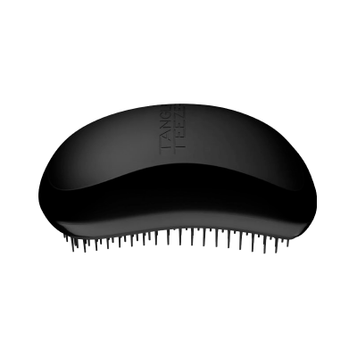 Escova de cabelo preta Tangle Teezer com cerdas finas