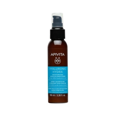 Frasco de Apivita Hyaluronic Hydra condicionador leave-in 100 ml