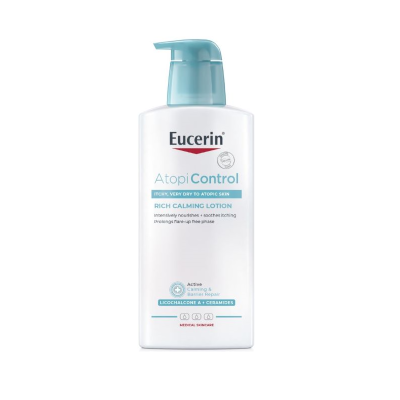 Loção calmante rica Eucerin AtopiControl para pele atópica muito seca