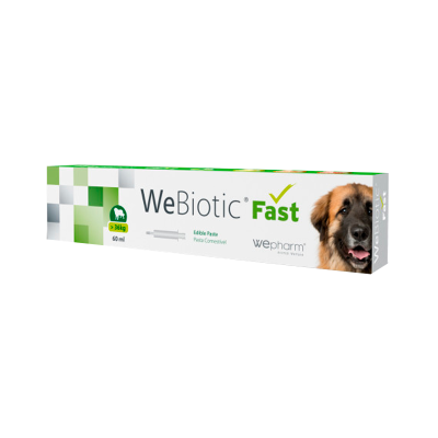 Embalagem WeBiotic Fast para cães, pasta comestível, 60 ml