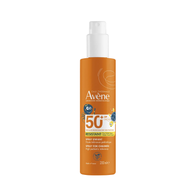 Frasco de spray protector solar Avène infantil SPF 50+, 200 ml