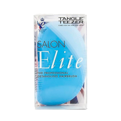 Escova de cabelo azul clara Tangle Teezer em embalagem transparente