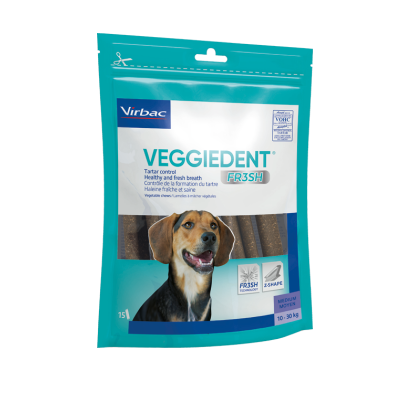 Pacote de snacks para cães Veggiedent Fr3sh