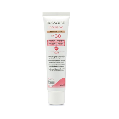 Emulsão protetora ROSACURE Intensive SPF 30 em frasco branco de 30 ml