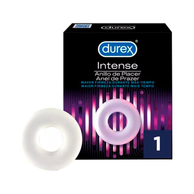 Embalagem Durex Intense Anillo de Placer com anel branco transparente