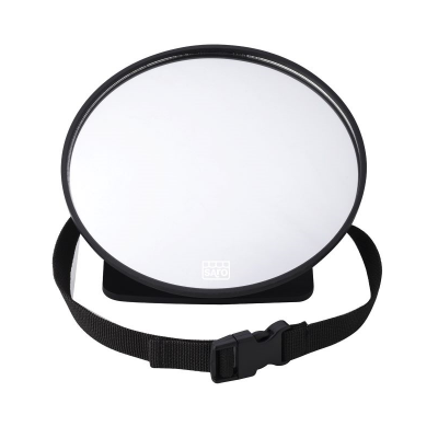 Espelho convexo para automóvel com cinta ajustável preta e fecho plástico