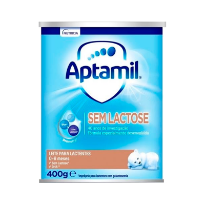 Lata de leite para lactentes Aptamil sem lactose 400g