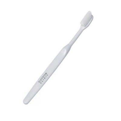 Escova de dentes elétrica branca com cerdas brancas