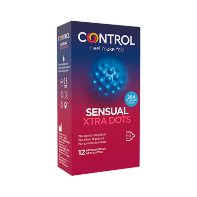 Embalagem de preservativos CONTROL SENSUAL XTRA DOTS