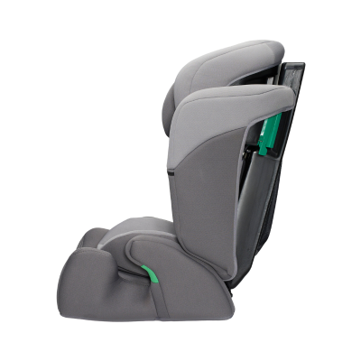 Cadeira auto para criança cinzenta com detalhes verdes