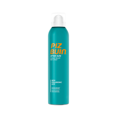 Spray corporal Piz Buin After Sun azul com tampa branca