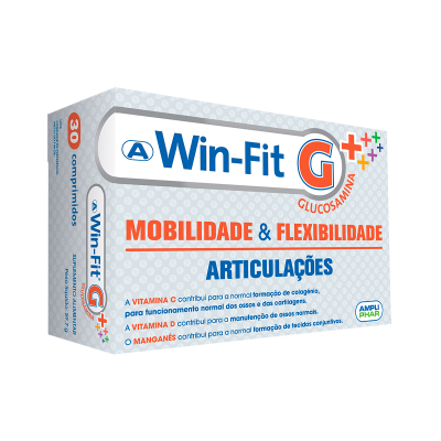Embalagem do suplemento alimentar Win-Fit G para mobilidade e flexibilidade articular