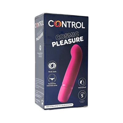 Embalagem de vibrador mini-estimulador rosa da marca CONTROL