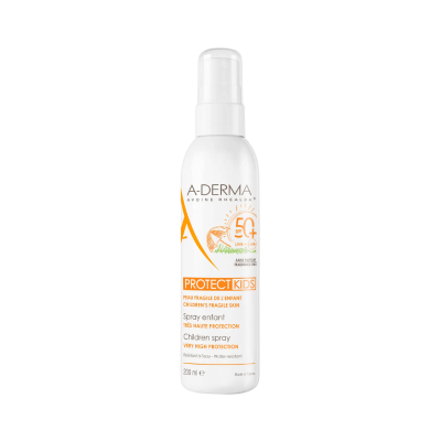 Spray solar infantil A-DERMA PROTECT KIDS SPF 50+, 200 ml