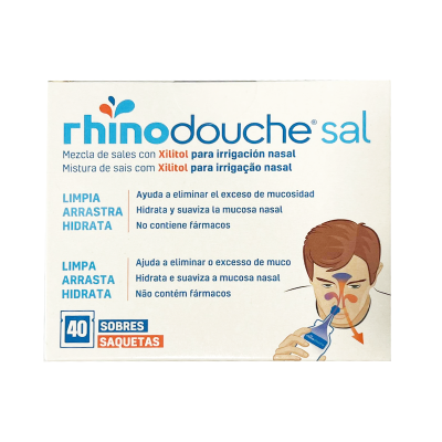 Embalagem branca de produto para irrigação nasal Rhinodouche sal