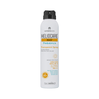 Frasco de spray protetor solar Heliocare 360° Pediatrics